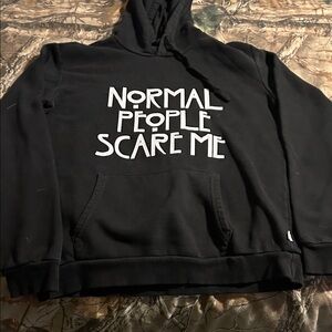 Black Graphic Hoodie for Women